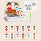 Scatola magnetica puzzle per bambini con gioco e lavagna da disegn