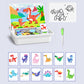 Scatola magnetica puzzle per bambini con gioco e lavagna da disegn