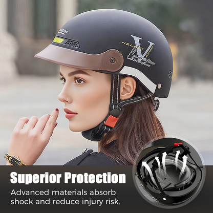 Casco da moto leggero, traspirante e resistente agli urt
