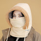 Cappello Termico Spesso Foderato in Peluche con Maschera per il Viso per Uomini e Donne