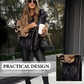 Giacca da donna con cappuccio e maniche in maglia patchwor