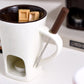 Tazza per fonduta di cioccolato in ceramic