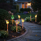 Luci di picchetto da giardino a bagliore cald