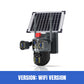 Telecamera a cupola solare a tripla lente 360°