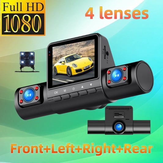 🚗1080P Dash Cam a 4 canali con visione notturna