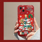 Custodia a specchio flip con pendente a forma di albero di Natale per iPhone