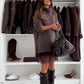 ❤️‍🔥50% DI SCONTO💗Maglione con collo alto e miniabito da donna
