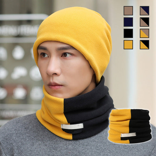 Cappello invernale con fodera calda e sciarpa per il coll