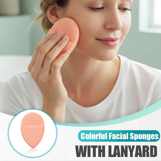 Spugne colorate per il viso con cordino