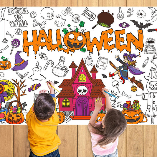 🎃👻PROMOZIONE ULTIMO GIORNO - 50% DI SCONTO 💜🎁Tovaglia da colorare per Hallowee