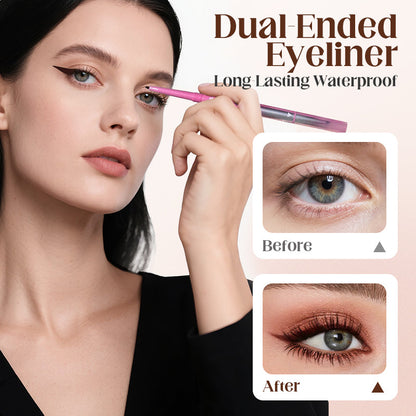 Eyeliner waterproof a doppia punta a lunga tenut