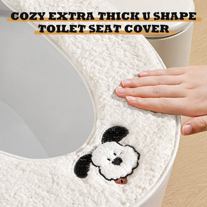 Coprisedile WC extra spesso e confortevole a forma di U