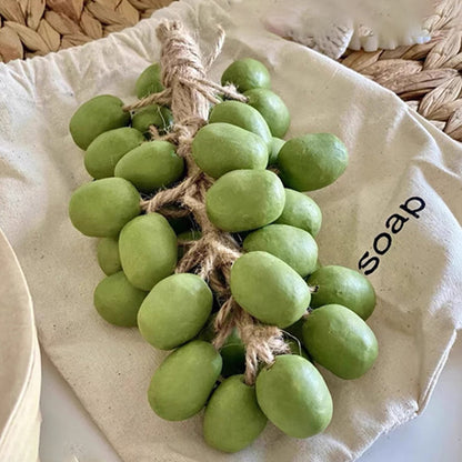 Sapone artigianale profumato all'uva verde con confezione regalo - Detergente, idratante e curativo per la pelle