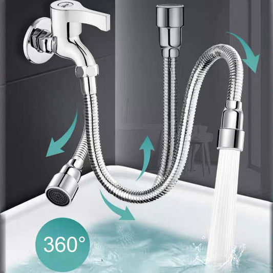 Raccordo flessibile a 360 gradi in acciaio inossidabile con prolunga antispruzz