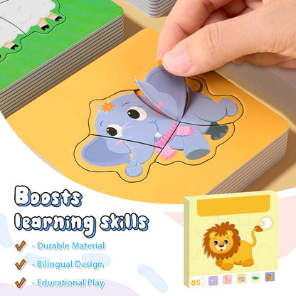 Puzzle con animali e frutta per bambini