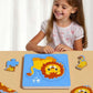 Puzzle con animali e frutta per bambini