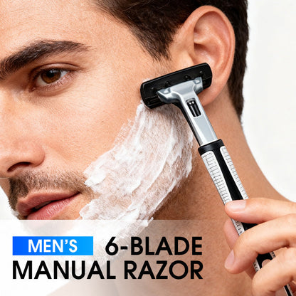 Rasoio manuale a 6 lame per uomo