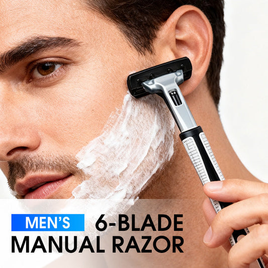Rasoio manuale a 6 lame per uomo