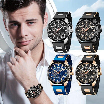 Orologio da lavoro al quarzo con calendario e quadrante grand