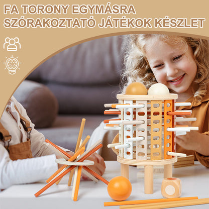 🎅Offerta speciale natalizia - 50% di sconto🎊Torre di legno Set di giochi divertenti impilabili