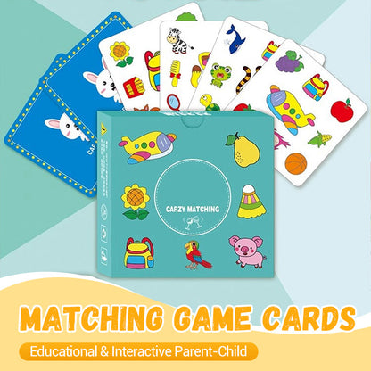 Carte didattiche e interattive per giochi di abbinamento genitore-figlio