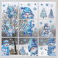 🎄Offerta speciale natalizia: 50% di sconto🎄 Set di 9 adesivi scintillanti per finestre a tema natalizio