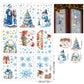 🎄Offerta speciale natalizia: 50% di sconto🎄 Set di 9 adesivi scintillanti per finestre a tema natalizio