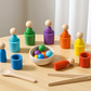 Palline arcobaleno nelle tazze Giocattoli Montessori per bambini piccol