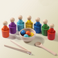 Palline arcobaleno nelle tazze Giocattoli Montessori per bambini piccol