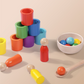 Palline arcobaleno nelle tazze Giocattoli Montessori per bambini piccol