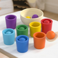 Palline arcobaleno nelle tazze Giocattoli Montessori per bambini piccol