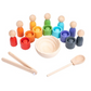 Palline arcobaleno nelle tazze Giocattoli Montessori per bambini piccol