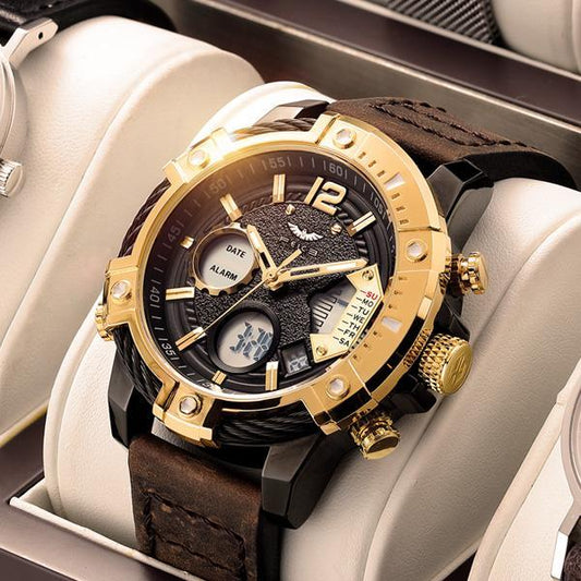 ⏰Saldi del Black Friday 50% DI SCONTO💥💥Orologio sportivo da uomo al quarzo multifunzionale con doppio display e impermeabilità 3ATM