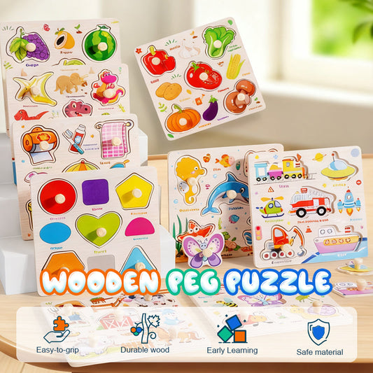 Puzzle in legno divertente ed educativo per bambini piccoli