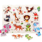 Puzzle in legno divertente ed educativo per bambini piccoli