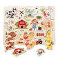 Puzzle in legno divertente ed educativo per bambini piccoli