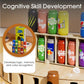 Giocattoli per bambini con abbinamento dei colori delle bottiglie