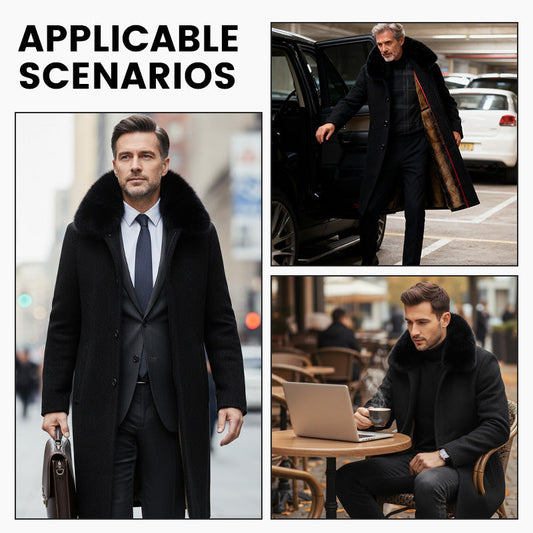 Cappotto invernale casual elegante da uomo con fodera