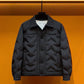 Cappotto imbottito vintage chic da uomo con risvolto