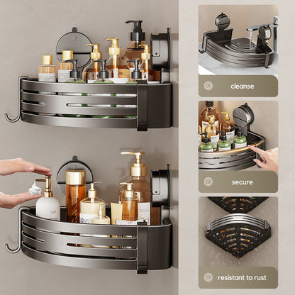 Organizer da bagno da parete con ventosa