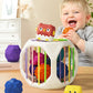 Giocattolo Montessori per bambini piccoli che seleziona le forme sensoriali