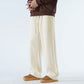 Pantaloni casual da uomo con coulisse, gamba dritta e vestibilità ampia