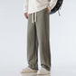 Pantaloni casual da uomo con coulisse, gamba dritta e vestibilità ampia