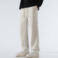 Pantaloni casual da uomo con coulisse, gamba dritta e vestibilità ampia