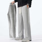 Pantaloni casual da uomo con coulisse, gamba dritta e vestibilità ampia