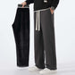 Pantaloni casual da uomo con coulisse, gamba dritta e vestibilità ampia