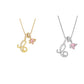 💖 Collana con iniziale e ciondolo a forma di cuore rosa – Simbolo d'amore personalizzato
