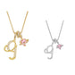 💖 Collana con iniziale e ciondolo a forma di cuore rosa – Simbolo d'amore personalizzato