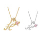 💖 Collana con iniziale e ciondolo a forma di cuore rosa – Simbolo d'amore personalizzato