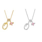 💖 Collana con iniziale e ciondolo a forma di cuore rosa – Simbolo d'amore personalizzato